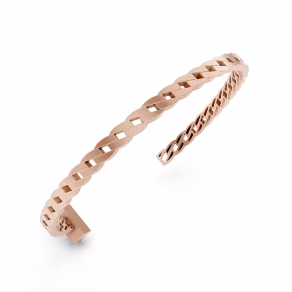 Bold Chain Bangle in rose gold