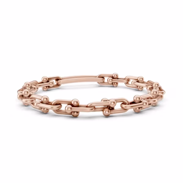 Chain Link Bracelet in rose gold
