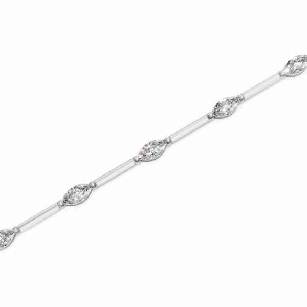 Marquise Cut Bracelet in white gold