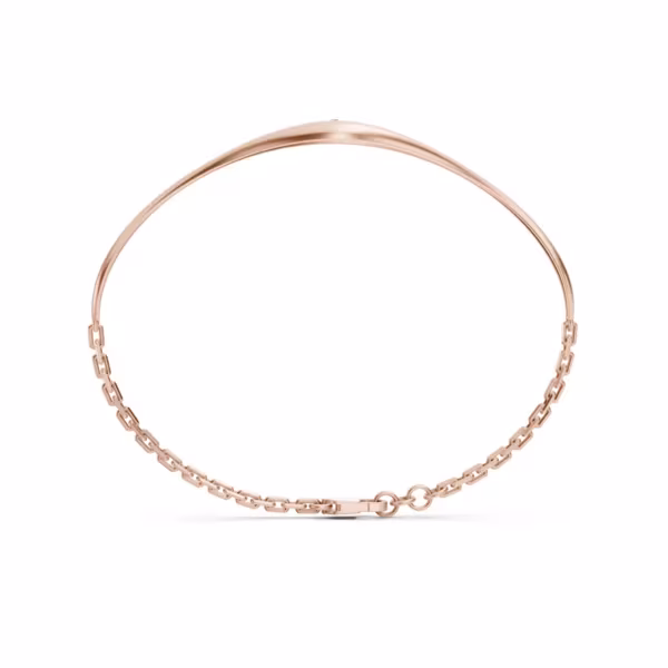 Modern Wave Bracelet in rose gold