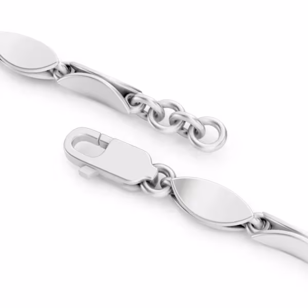 Double Strand Bracelet in white gold