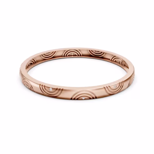 Engraved Arches Bracelet in rose gold
