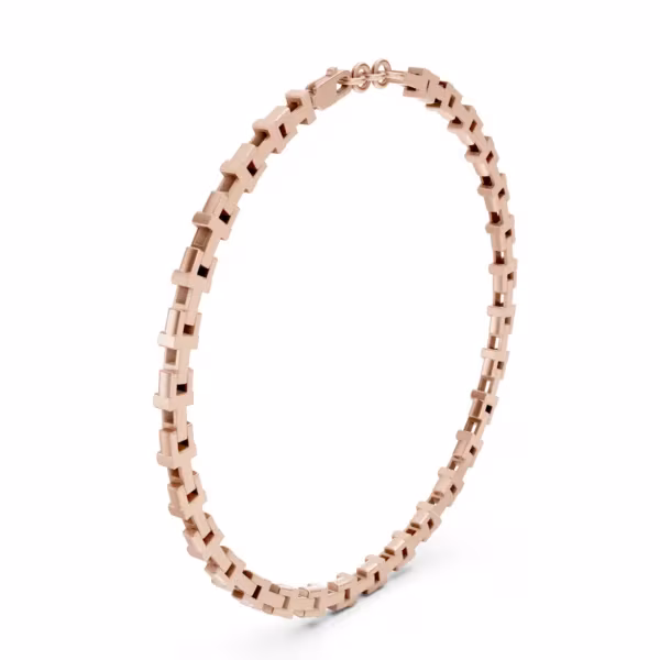 Square Chain Bracelet in rose gold