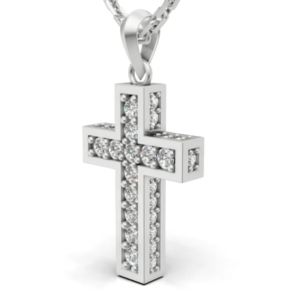 Classic Gold Cross Diamond Pendant