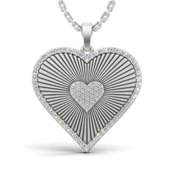 Gold Diamond Heart Pendant