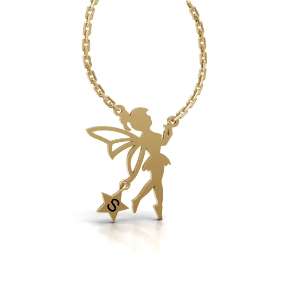 Personalized Gold Star Fairy Necklace