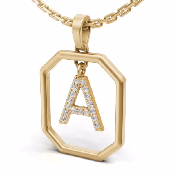 Personalized Geometric Pendant