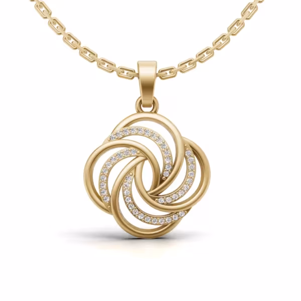 Spiral Flower Pendant