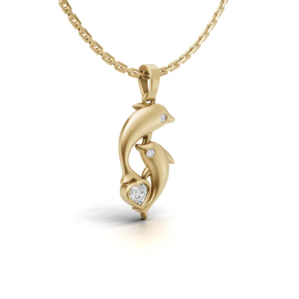 Dolphin Heart Pendant