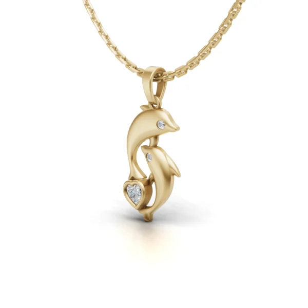 Dolphin Heart Pendant