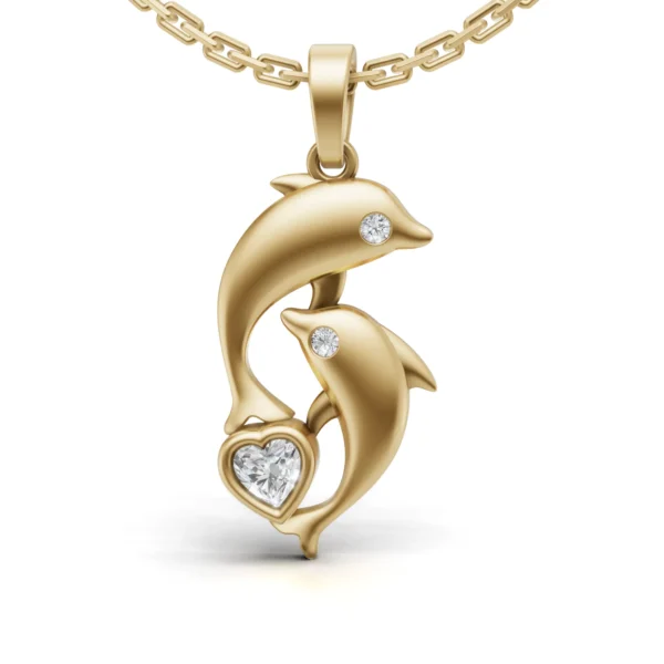 Dolphin Heart Pendant