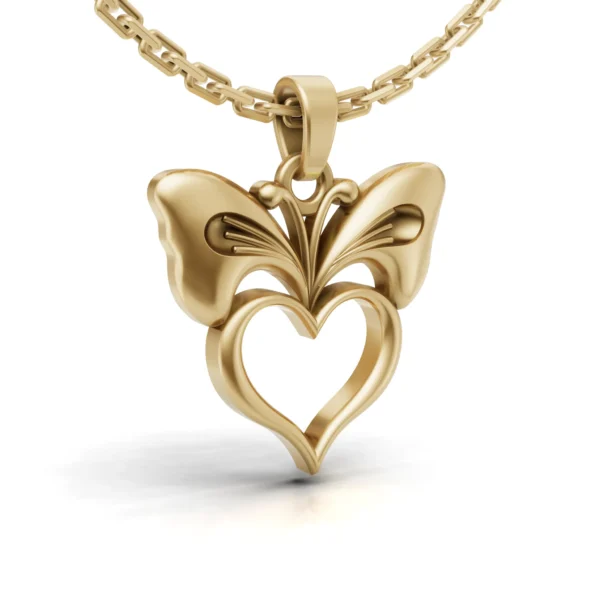 Butterfly Heart Pendant
