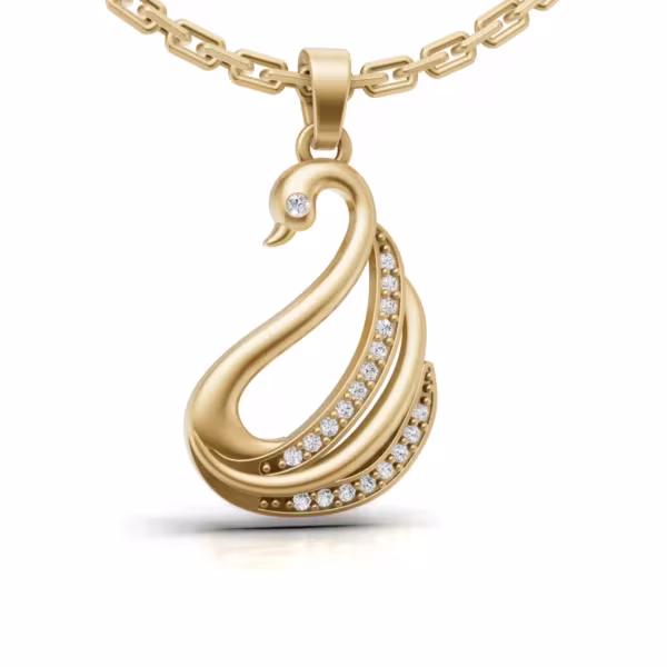 Dainty Swan Pendant