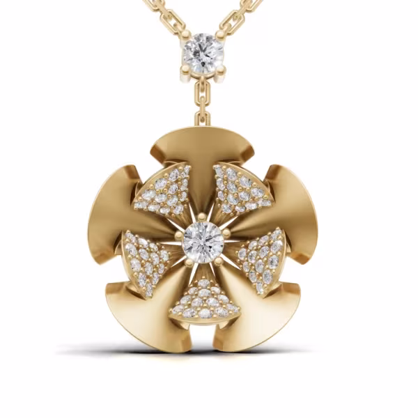 Floral Diamond Pendant