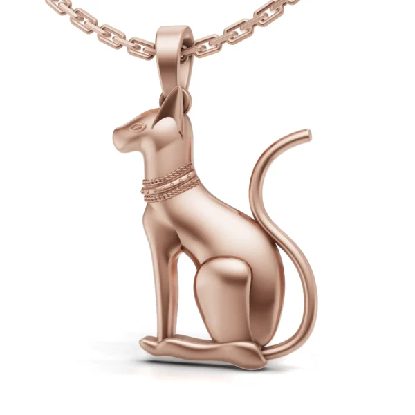 Gold Egyptian Cat Pendant