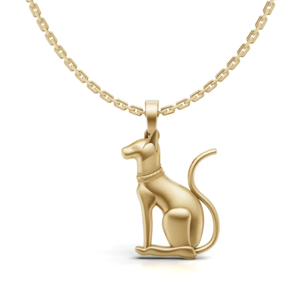 Gold Egyptian Cat Pendant