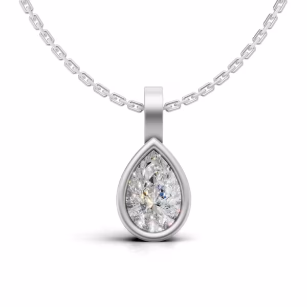 Teardrop Diamond Bezel Pendant (2)