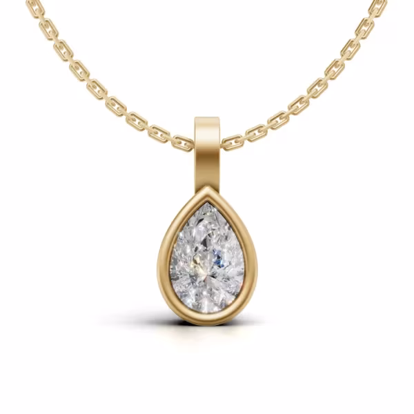 Teardrop Diamond Bezel Pendant (2)