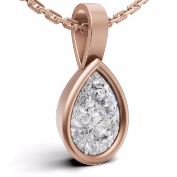 Teardrop Diamond Bezel Pendant (2)