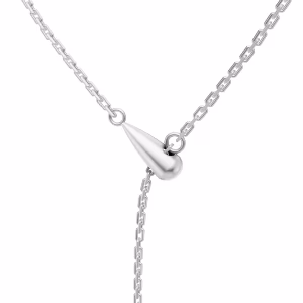 Gold Teardrop Lariat Necklace