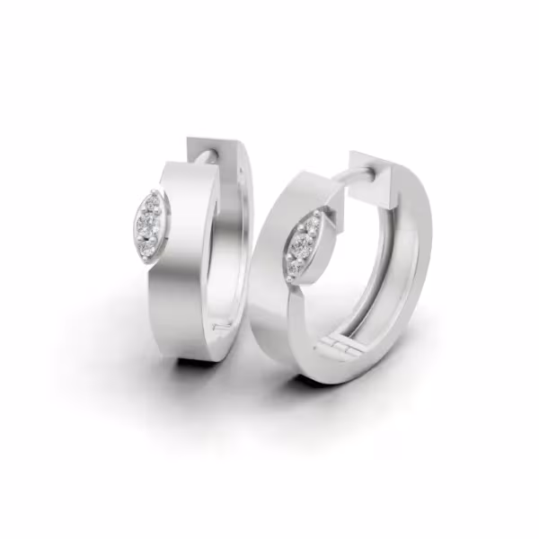 Diamond Huggie Hoop