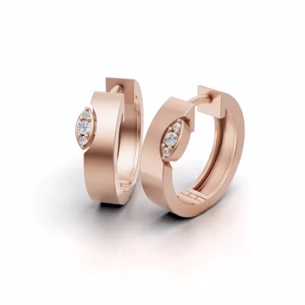 Diamond Huggie Hoop