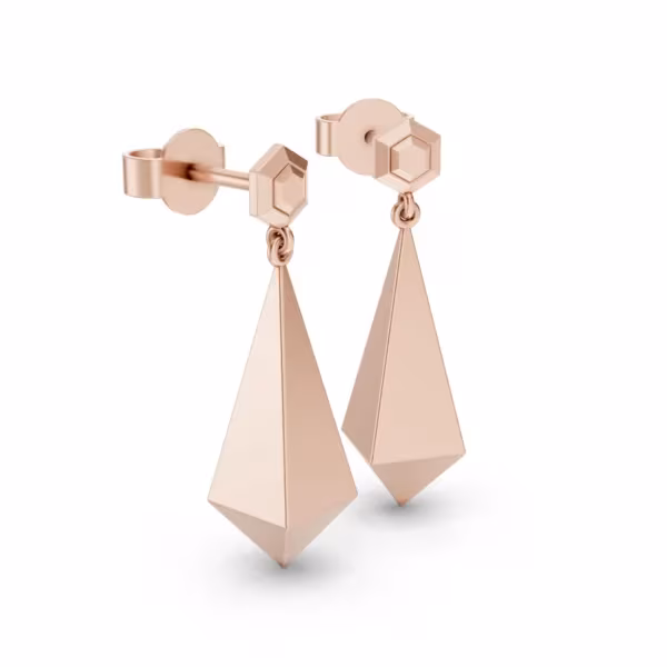 Hexagon Drop Earrings