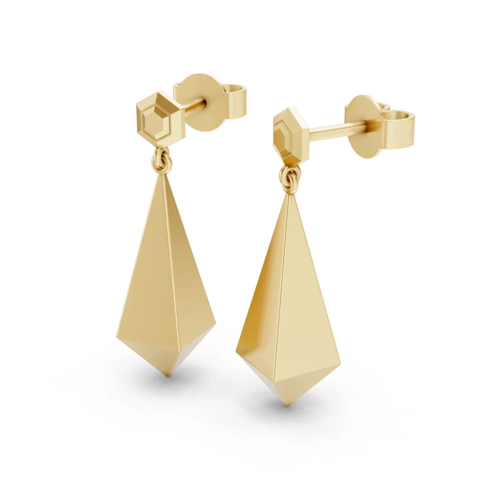 Hexagon Drop Earrings