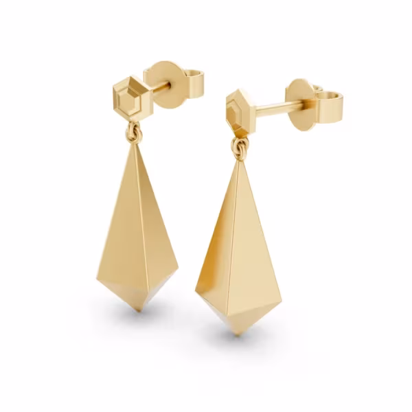 Hexagon Drop Earrings