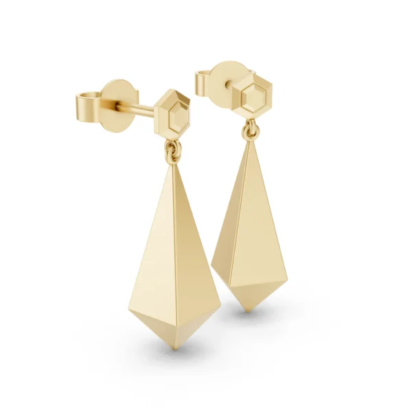 Hexagon Drop Earrings