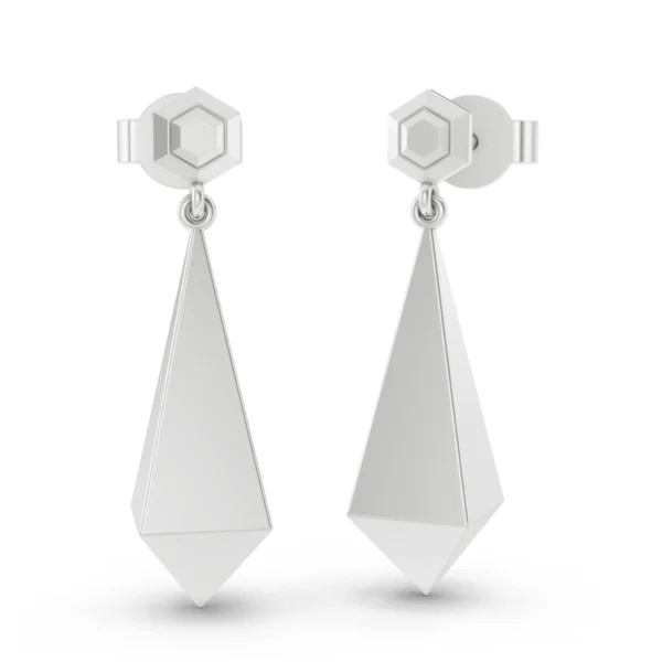 Hexagon Drop Earrings