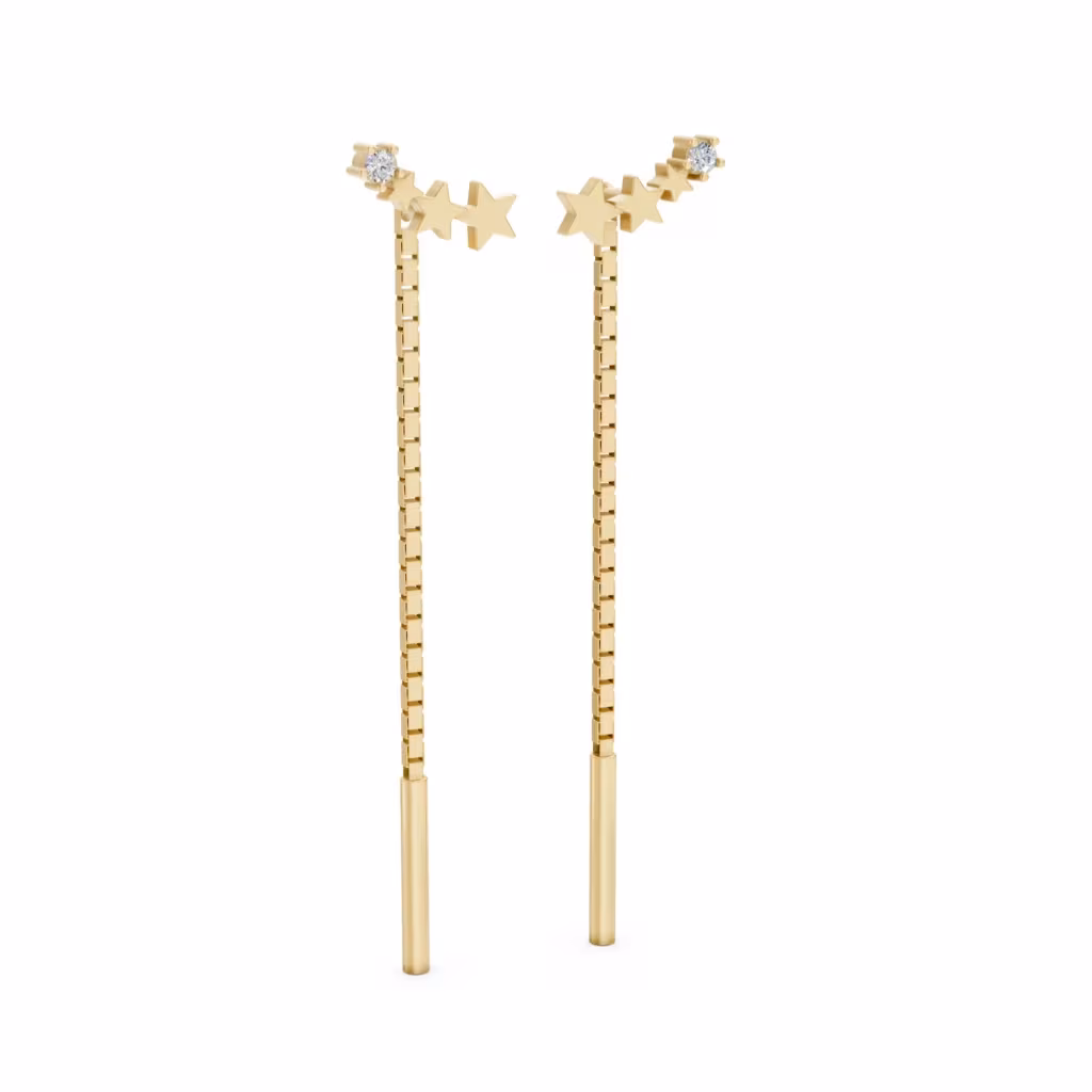 Star Threader Earrings