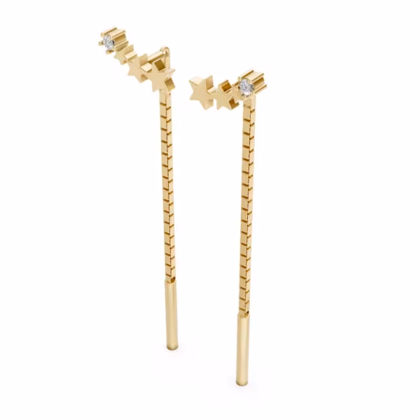 Star Threader Earrings