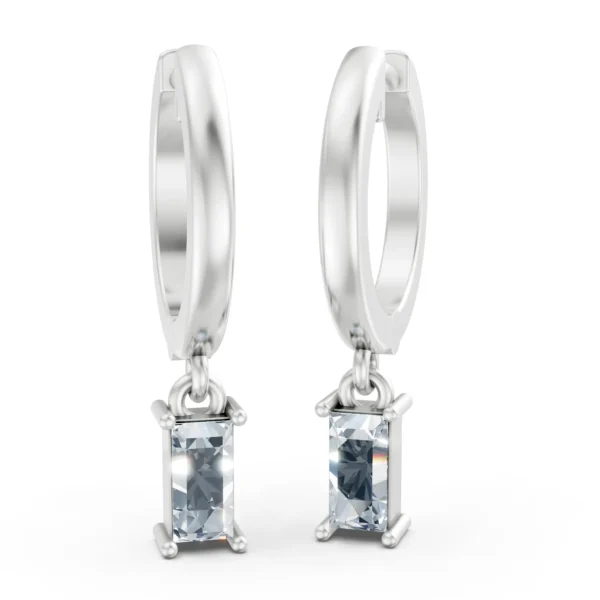Baguette Hoop Earrings