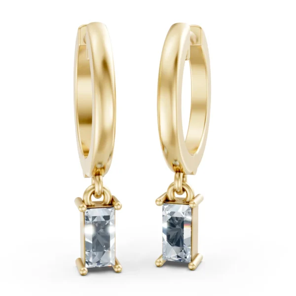 Baguette Hoop Earrings