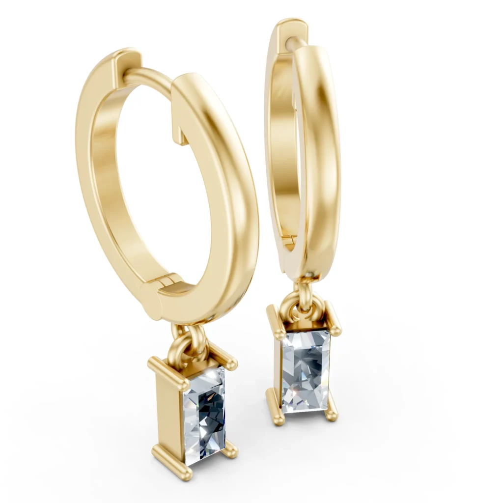 Baguette Hoop Earrings