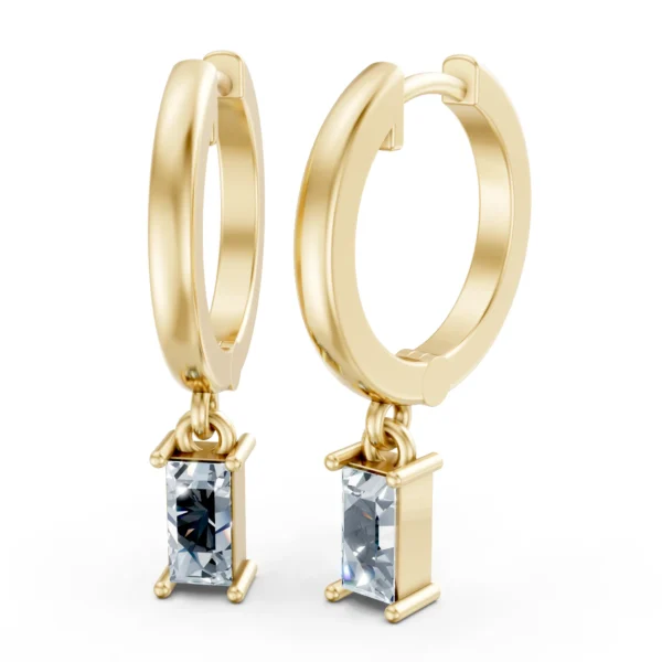 Baguette Hoop Earrings