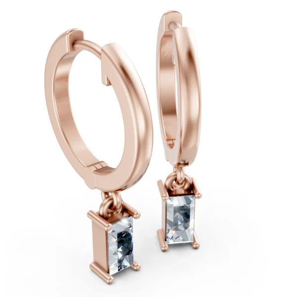 Baguette Hoop Earrings