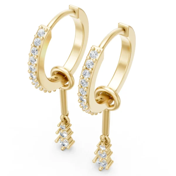 Huggie Hoop Earrings in yellow gold