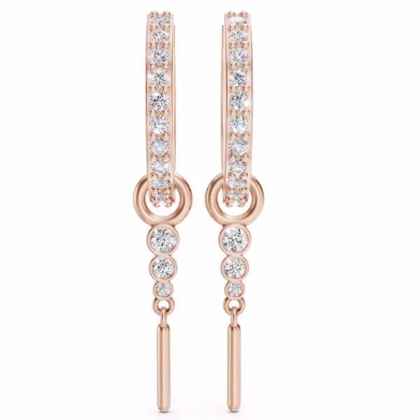 Dainty Hoop Earrings in rose gold