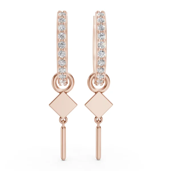 Drop Huggie Earrings