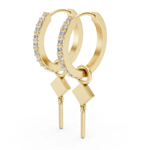 Drop Huggie Earrings