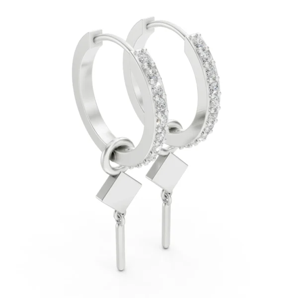 Drop Huggie Earrings