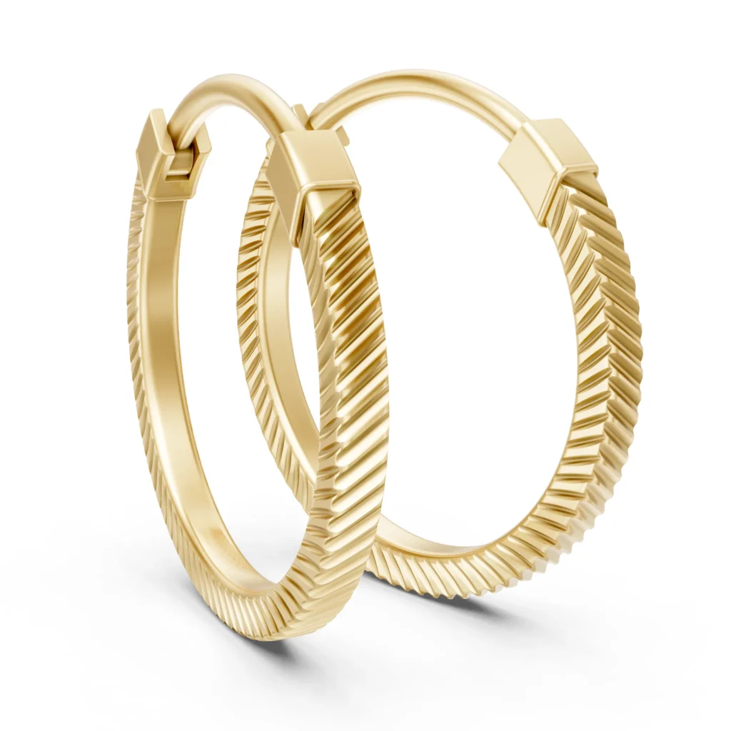 Ribbed Huggie Earrings