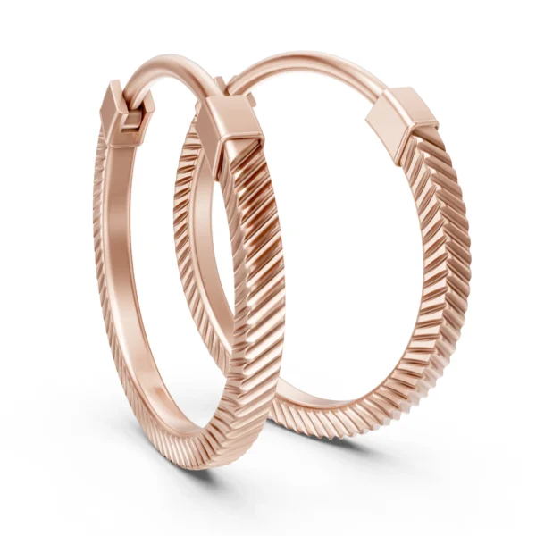 Ribbed Huggie Earrings