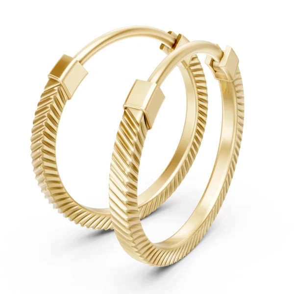 Ribbed Huggie Earrings