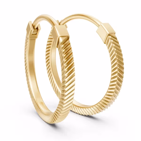 Ribbed Huggie Earrings