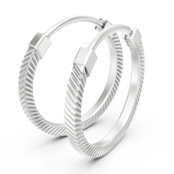 Ribbed Huggie Earrings