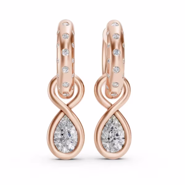 Scattered Hoop Earrings in rose gold