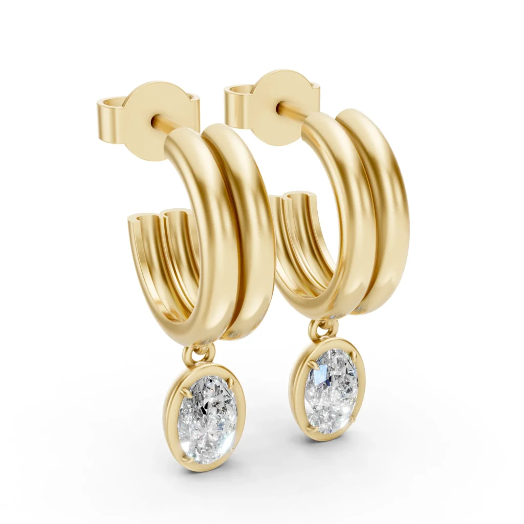 Dangling Hoop Earrings